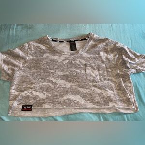 Grey camo Tapout crop-top, size L